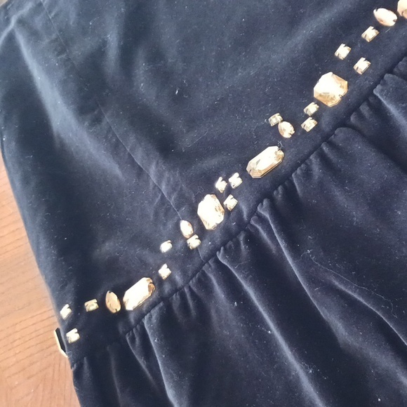 Black Decorative Skirt with Gems - Picture 3 of 8
